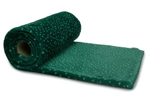 Minky Plush Drukowany Kropki na zielonym