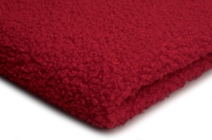 Baranek Boucle Czerwony