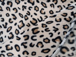 Pletený fleece potiskem, hnědá kráva (1) (1)