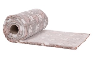Minky Plush Drukowany, Łapki beż