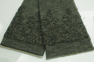 Jeans naszywany oliwka wzór 1