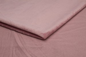 Dzianina Minky Gładki Brudny róż