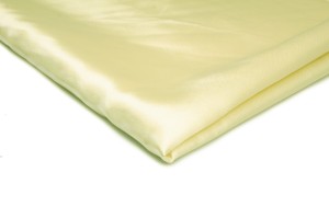 Satin Plain Fabric Lemon