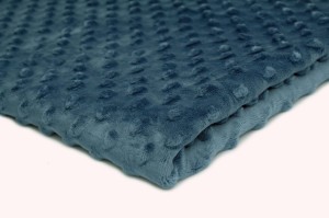 Dzianina Minky kropki Jeans