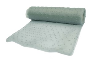 Organza haftowane kropki Jasny szary