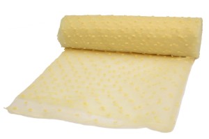 Organza haftowane kropki Żółty