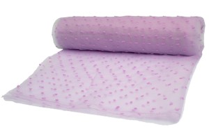 Organza haftowane kropki Liliowy