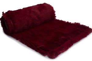 Minky Włos Shaggy 18 mm Bordo