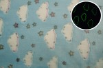 Minky Plush świecący w ciemności, Chmurki