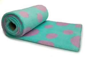 Minky Plush Drukowany Fioletowe Kropki