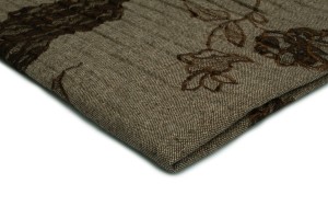 Tweed plisowany Brąz