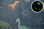 Minky Plush świecący w ciemności, Dinozaury z łapką