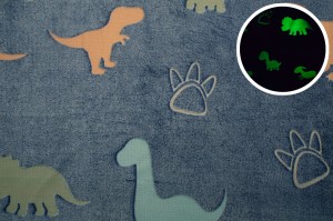 Minky Plush świecący w ciemności, Dinozaury z łapką