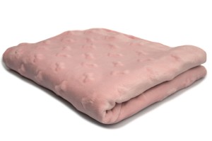 Dzianina Minky Kosteczki Jasny róż