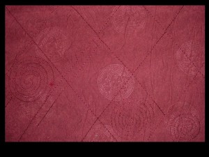 Spandex Haftowany Bordo